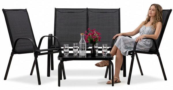 Set zahradního nábytku ZAFIRO černý NEO6397