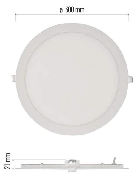EMOS ZD1154 NEXXO - Podhledový LED panel, 25W, 2000lm, 3000K, IP40/IP20, Ø 30cm (Vestavné svítidlo do sádrokartonu)
