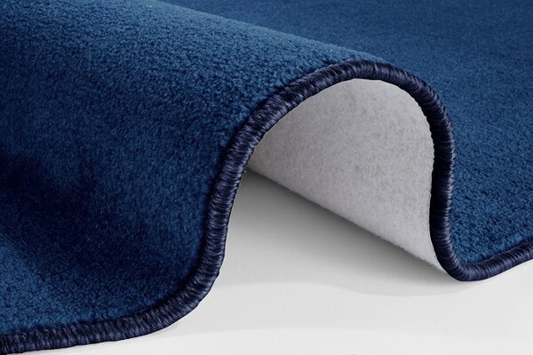 Hanse Home, Kusový koberec Nasty 104447 Darkblue kruh, 200x200 (průměr) kruh, modrá, chodba / předsíň