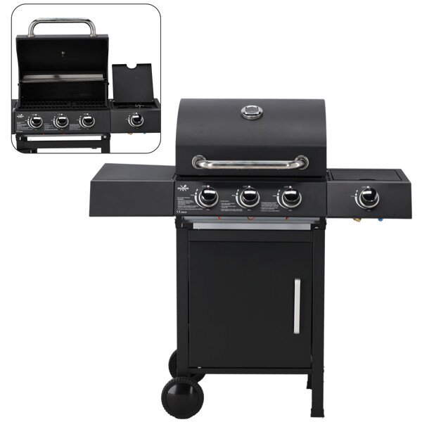 Zahradní plynový gril INFERNO černý BBQ8069