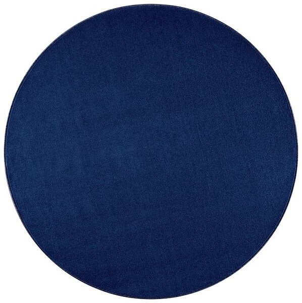 Hanse Home, Jednobarevní kusový koberec Nasty 104447 Darkblue | Modrá Typ: kulatý 133 cm