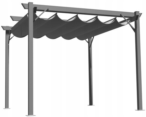 Zahradní pergola NEXUS šedá TUN5682 - 300x300x230 cm