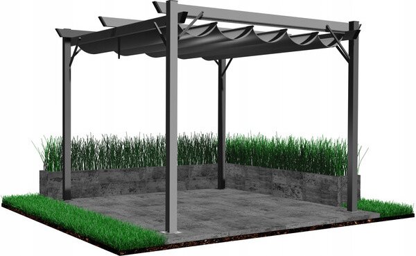 Zahradní pergola NEXUS šedá TUN5682 - 300x300x230 cm