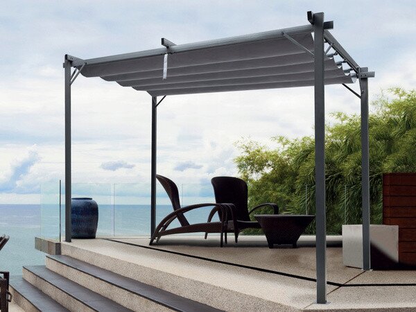 Zahradní pergola SOTE šedá TUN5699 - 300x300x230 cm