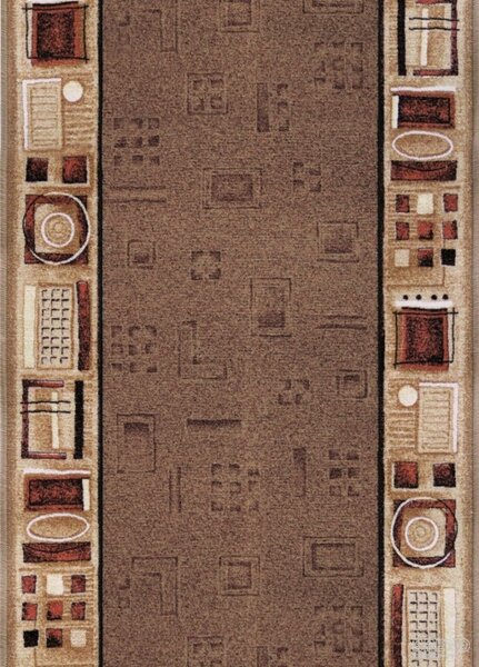 Associated Weavers, Protiskluzový běhoun na míru Jena 44, šíře 67 cm, hnědá, chodba / předsíň
