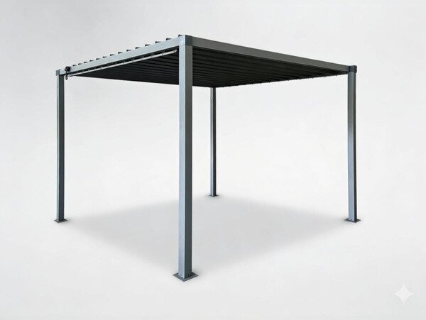Zahradní pergola DACHE šedá TUN5122 - 300x300x220 cm