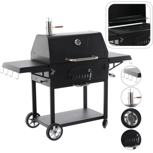Zahradní gril VULCANO černý BBQ5221