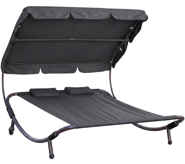 Relaxační lehátko pro 2 osoby Craftfield Bahama, černá