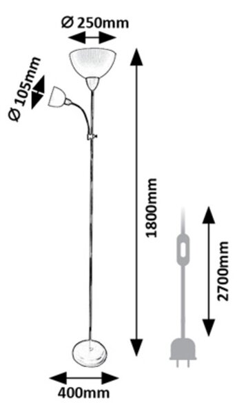 Rabalux ACTION PRO stojací lampa 74109