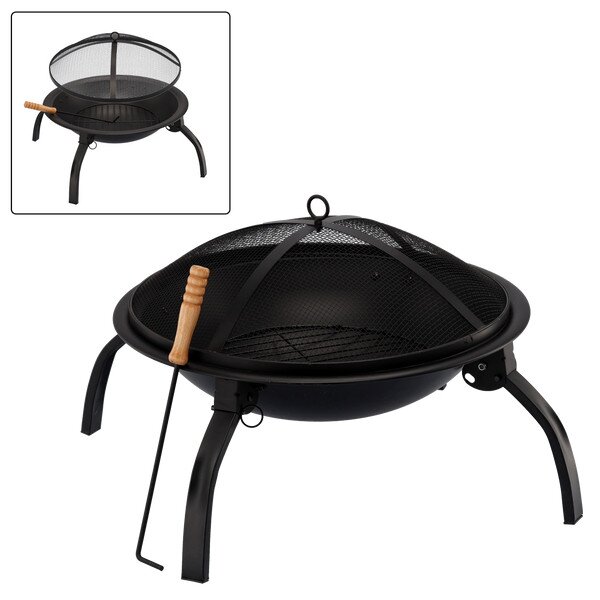 Zahradní ohniště MAXE černé BBQ5344