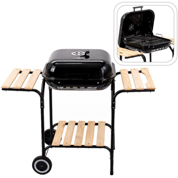 Zahradní gril CRAVE černý / hnědý BBQ0155