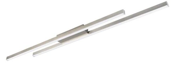 Trio Leuchten R67882107 ODIO - Stropní lineární lustr v matném niklu, 22W, 110cm (Moderní stropní lustr s teplou barvou světla v matném niklu)