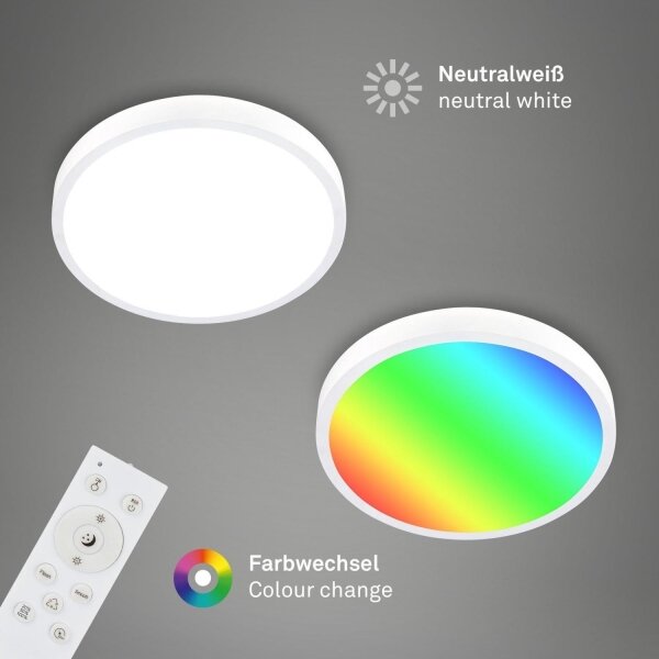 Briloner 3709-016 - LED RGBW Stm. stropní svítidlo LED/22W/230V bílá + DO