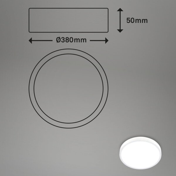 Briloner 3709-016 - LED RGBW Stm. stropní svítidlo LED/22W/230V bílá + DO