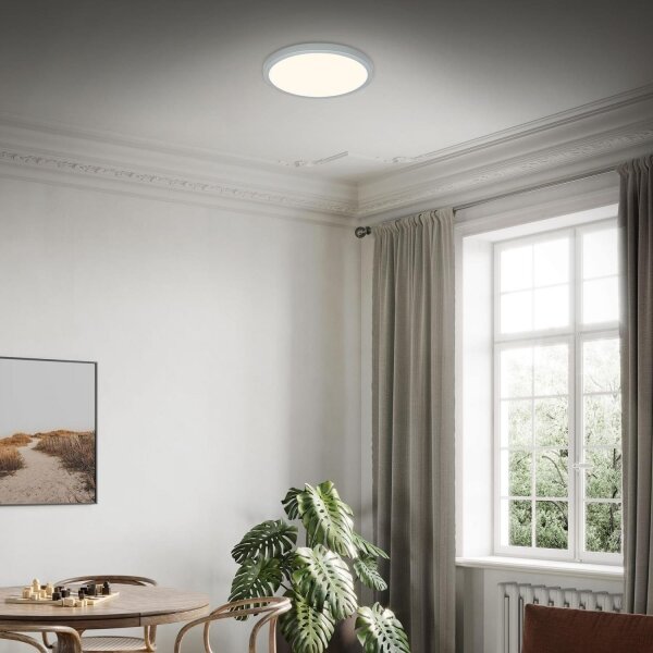 Briloner 3703-014-LED Stropní svítidlo RUNA LED/24W/230V 3000K pr.38 cm stříbrná