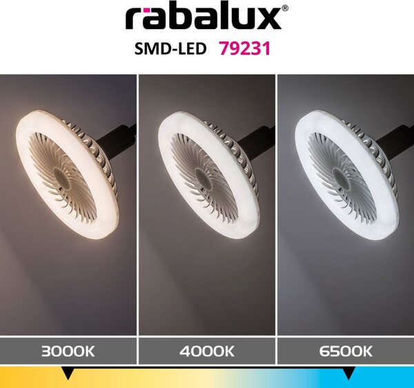 Rabalux SMD LED žárovka s ventilátorem 79231 16W/E27/CCT/Dim