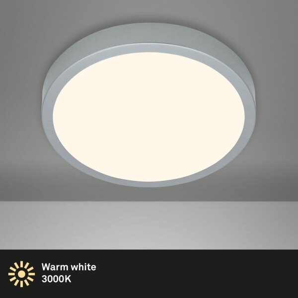 Briloner 3703-014-LED Stropní svítidlo RUNA LED/24W/230V 3000K pr.38 cm stříbrná