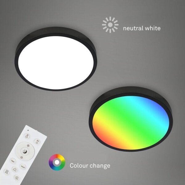 Briloner 3709-015 - LED RGBW Stm. stropní svítidlo LED/22W/230V černá + DO