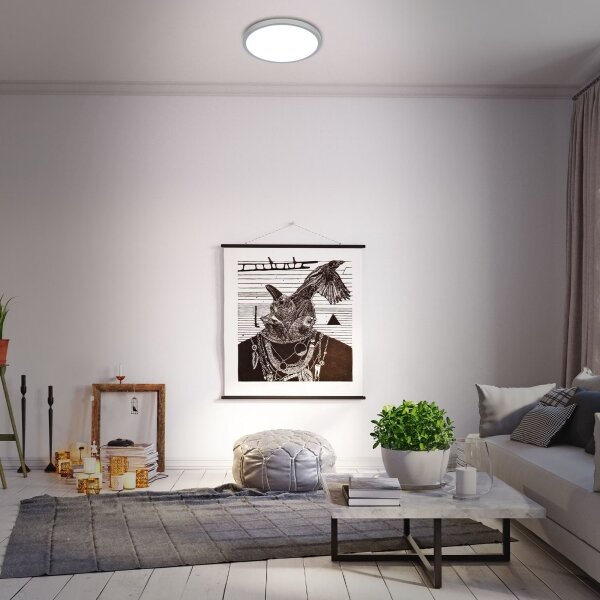 Briloner 3709-014 - LED RGBW Stm. stropní svítidlo LED/22W/230V stříbrná + DO