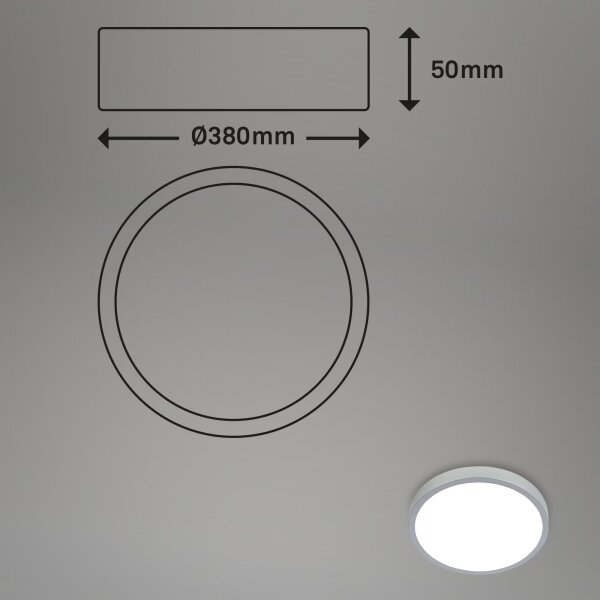 Briloner 3709-014 - LED RGBW Stm. stropní svítidlo LED/22W/230V stříbrná + DO