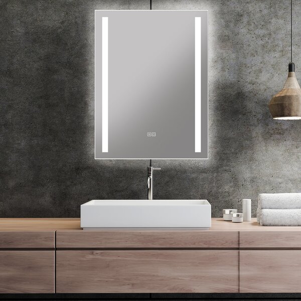 Koupelnové zrcadlo S-4630 s LED podsvícením 60 × 80 cm