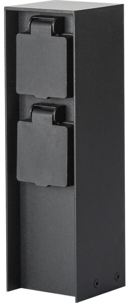 Brilagi - Venkovní zásuvkový sloupek PILLAR 2Z SCHUKO 230V IP44 černá