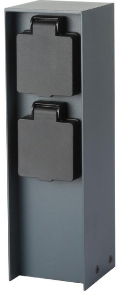 Brilagi - Venkovní zásuvkový sloupek PILLAR 2Z SCHUKO 230V IP44 antracit