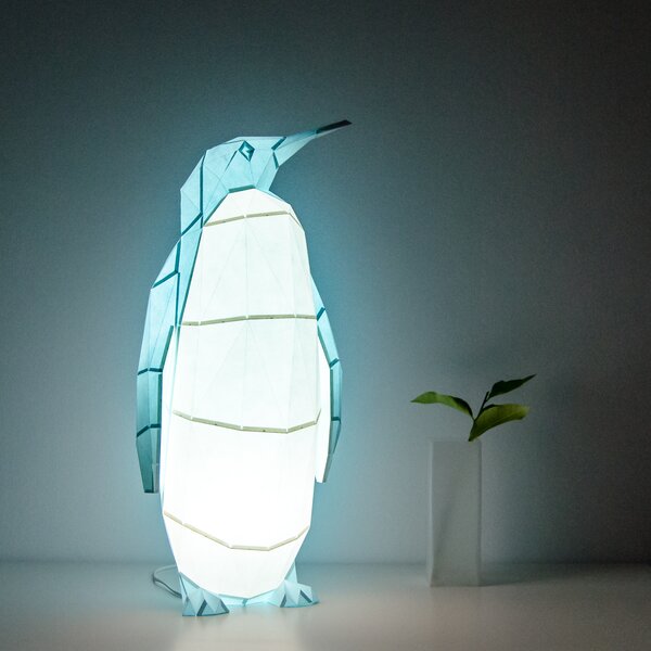 Papírová origami lampa velký tučňák Owl paperlamps Barva: Modrá