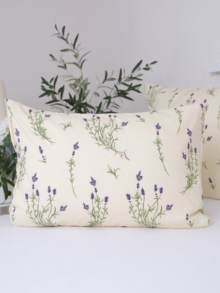 MK Lůžkoviny Flanelový povlak na polštář 50 x 70 cm - Levandule 02