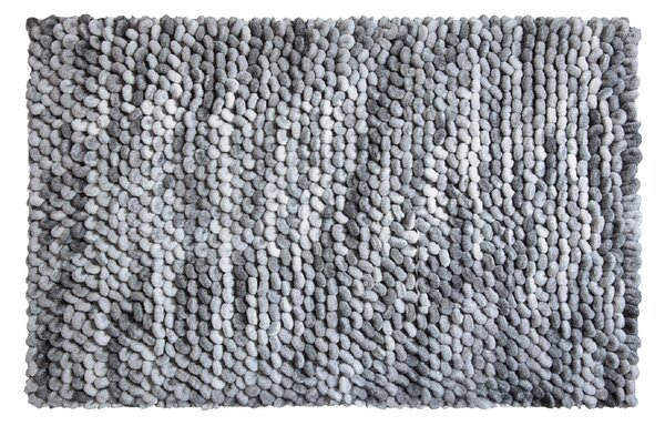 LineaDue PUNTO - Koupelnová předložka stříbrná šedá Rozměr: 50x60 cm