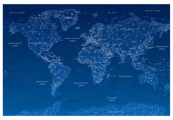 Korková nástěnná dekorační tabule Mapa světa: World Connection
