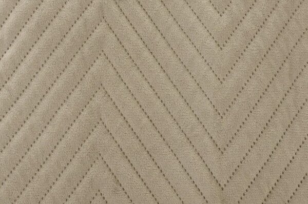 Béžový sametový přehoz na postel ARROW VELVET Rozměr: 200 x 220 cm