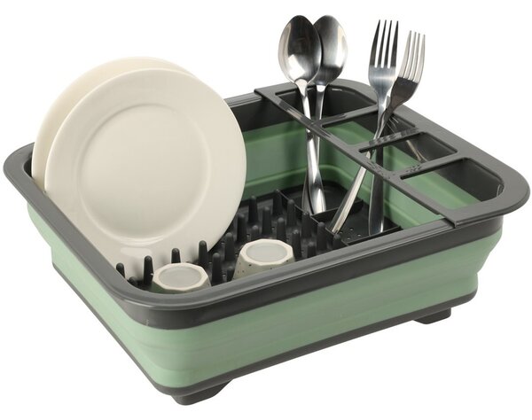Excellent Houseware Skládací silikonový odkapávač na nádobí FLUTRO zelený
