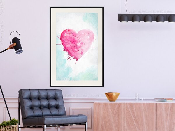 Plakát Akvarelové srdce