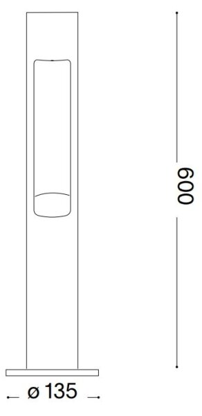 Ideal Lux - Venkovní lampa ACQUA 1xG9/15W/230V 60 cm IP44 antracit