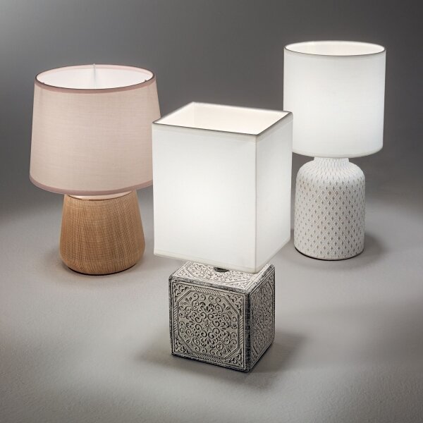 Ideal Lux - Stolní lampa KALI 1xE14/40W/230V krémová/béžová