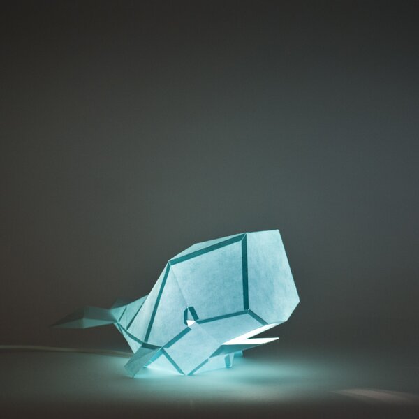 Papírová origami lampa velryba Owl paperlamps Barva: Béžová