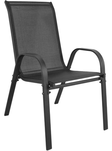 Set čtyř zahradních židlí SOFIA tmavě šedé (4 ks)