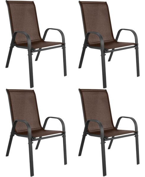 Set čtyř zahradních židlí SOFIA hnědé (4 ks)