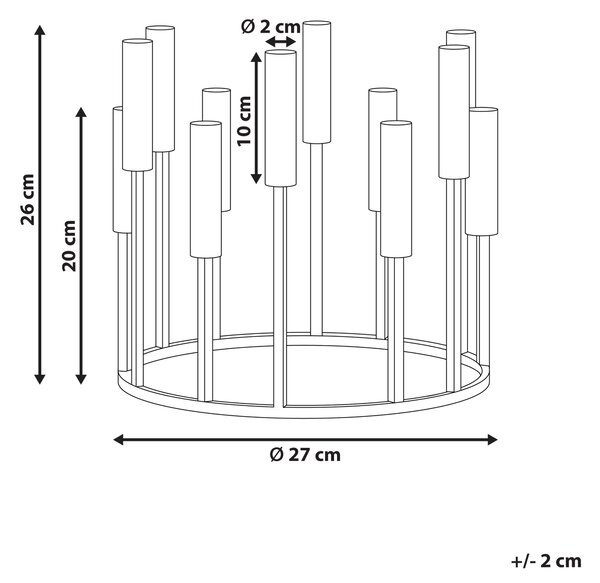 Svícen TRAFARIA Kov 26 cm Zlatá