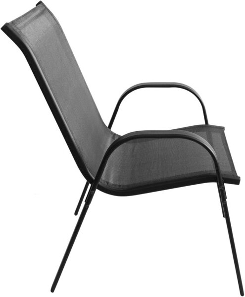 Zahradní stolek ISLAND kulatý se dvěma židlemi SOFIA tmavě šedé