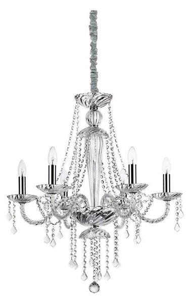 Ideal Lux - Křišťálový lustr na řetězu AMADEUS 6xE14/40W/230V pr. 67 cm čirá
