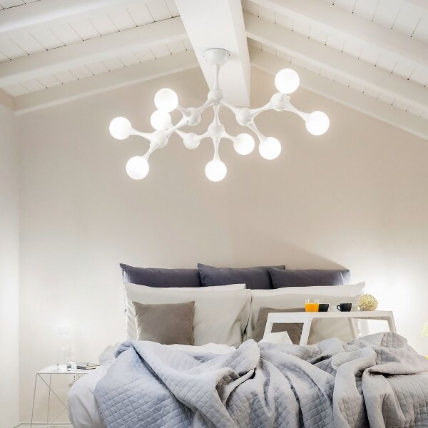 Ideal Lux - LED Přisazený lustr NODINO 9xG9/3W/230V bílá