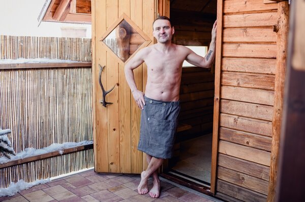 Nelly pánský lněný saunový kilt, barva šedá, velikost 82-125cm