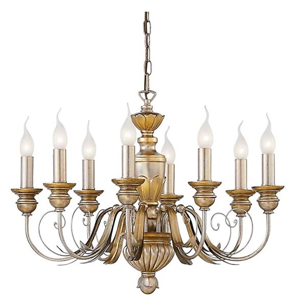 Ideal Lux - Lustr na řetězu FIRENZE 8xE14/40W/230V pr. 64 cm zlatá