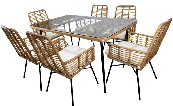 Set zahradního nábytku ORLENA hnědý ABI7466