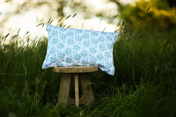 Nelly TENCLEN - povlečení na polštář zelený květ Rozměr: 40/40 CM ZIP