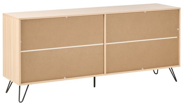 Komoda se 6 zásuvkami CARDIGAN Světle hnědá