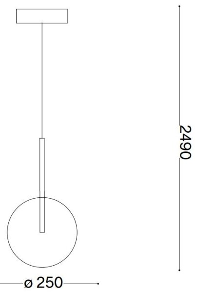Ideal Lux - LED Lustr na lanku EQUINOXE 1xG4/2W/230V pr. 25 cm mosaz/čirá