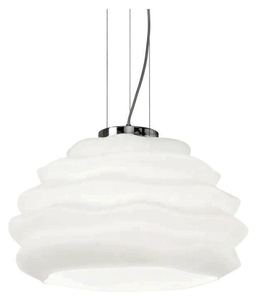 Ideal Lux - Lustr na lanku KARMA 1xE27/60W/230V pr. 39 cm bílá